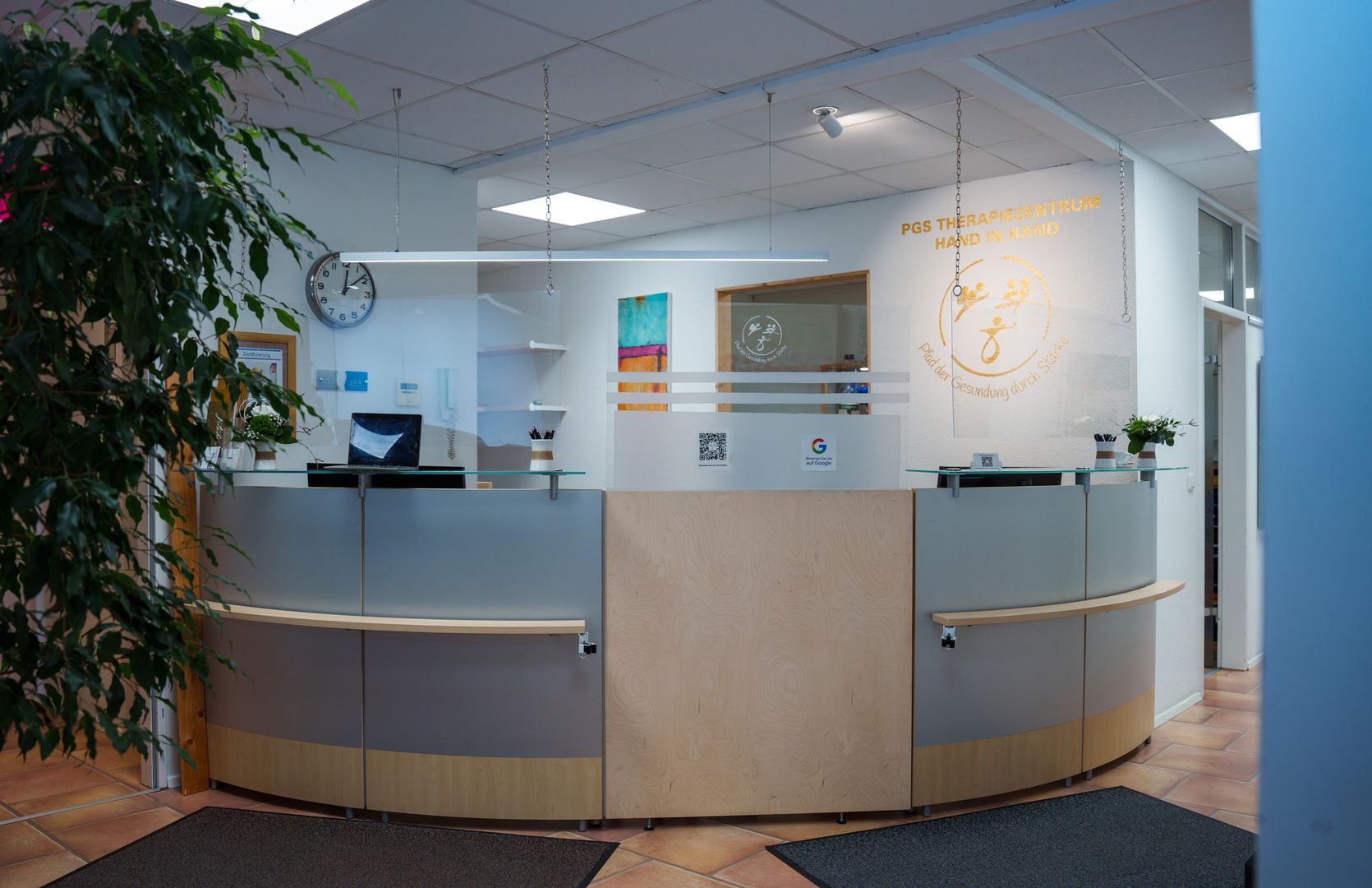 Empfangsbereich des Therapiezentrums